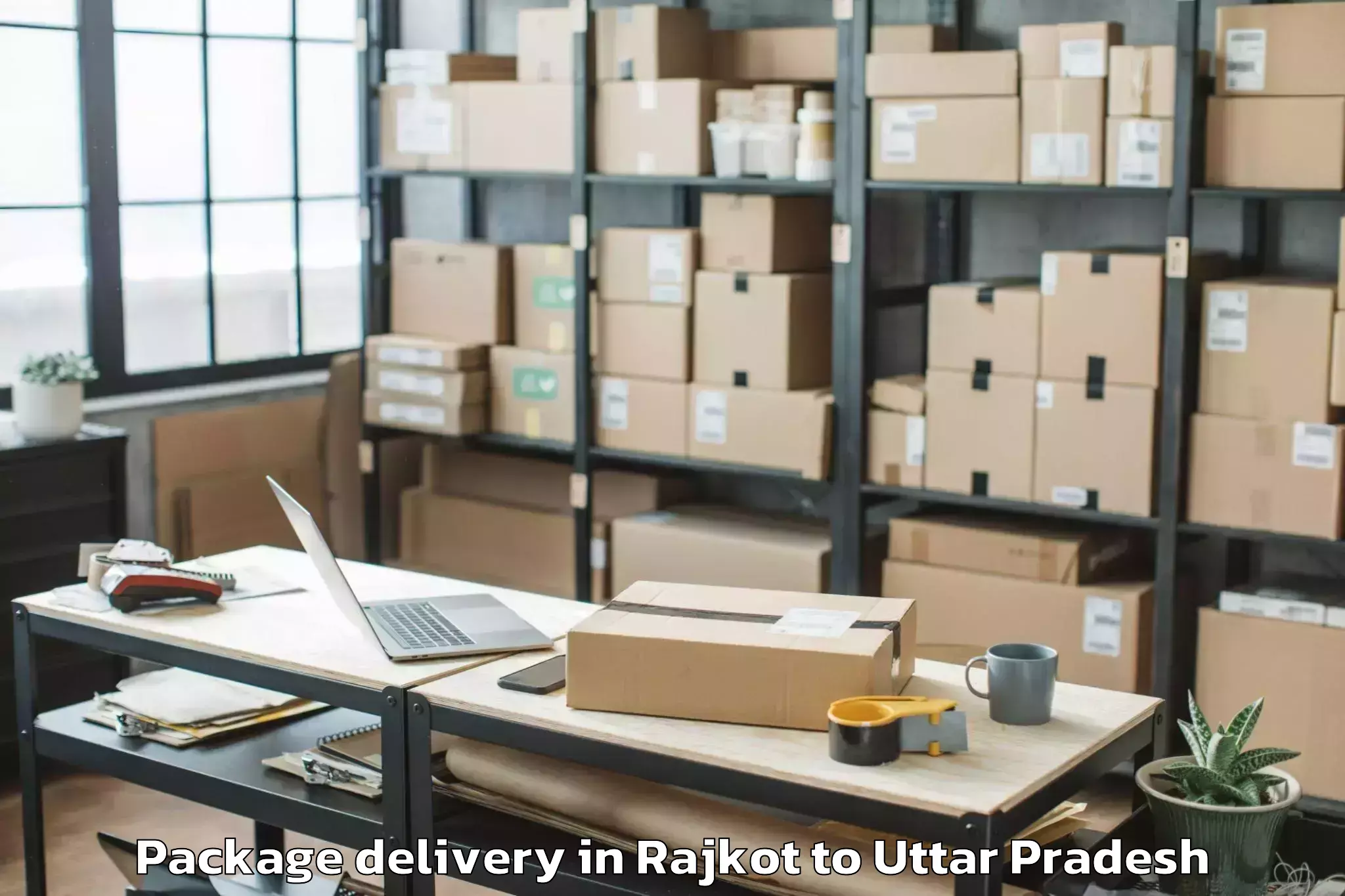 Hassle-Free Rajkot to Chandauli Package Delivery